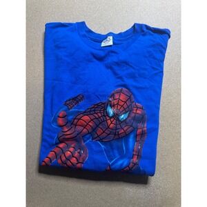 Vintage 2000s Spider-Man Movie Promo T-Shirt‎ Adult XL Blue Superhero